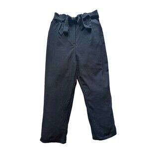 Find. Women's M High Waist Paperbag Dress Pants Black Trousers Pants Cropped